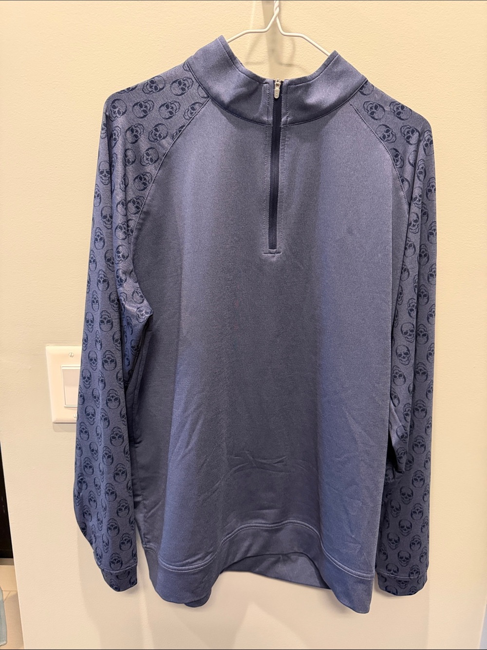 Peter Millar Navy Blue Zip-Up Performance Pullover